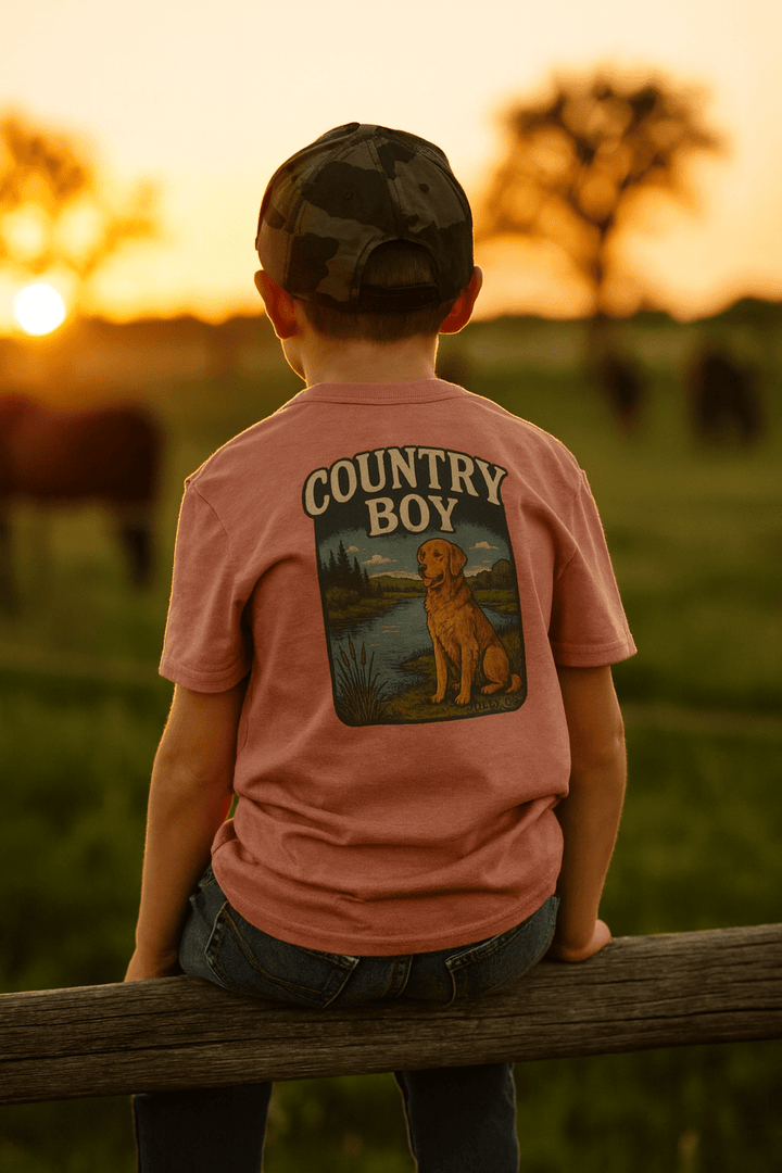 Country Boy Kids Short Sleeve Tee - Jolly Co Creations