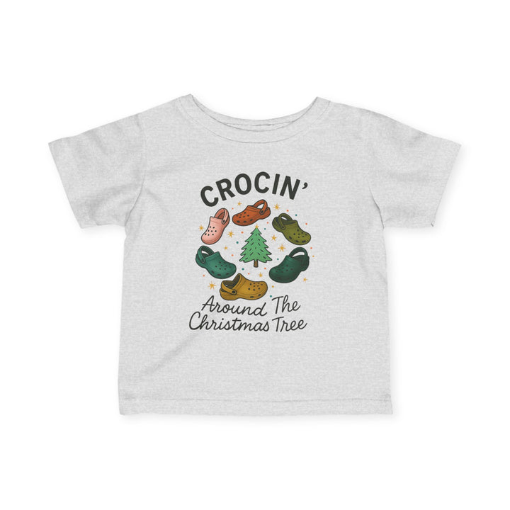 Crocin' Around the Christmas Tree Baby Short Sleeve Tee - Jolly Co Creations