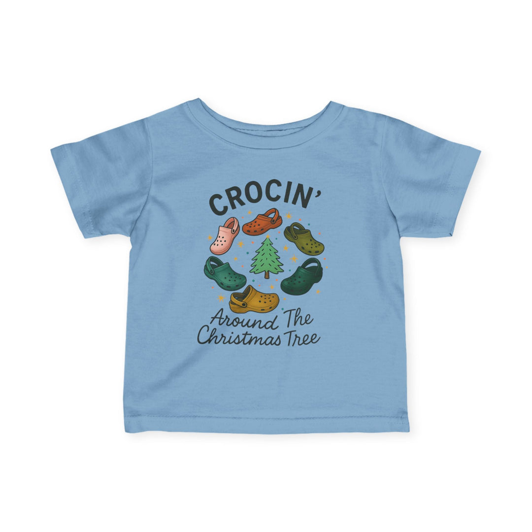 Crocin' Around the Christmas Tree Baby Short Sleeve Tee - Jolly Co Creations