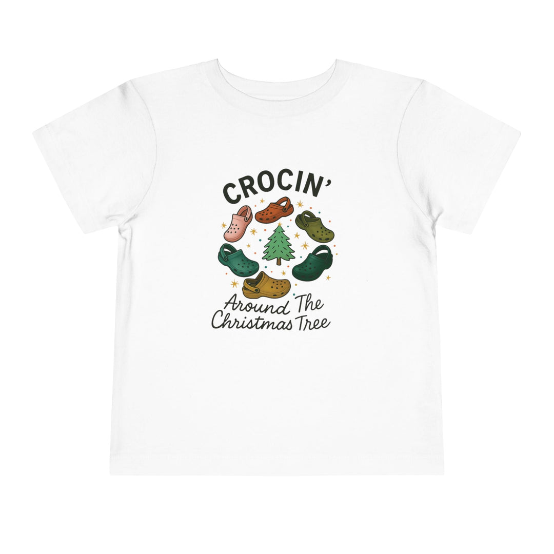 Crocin' Around the Christmas Tree Toddler Short Sleeve Tee - Jolly Co Creations