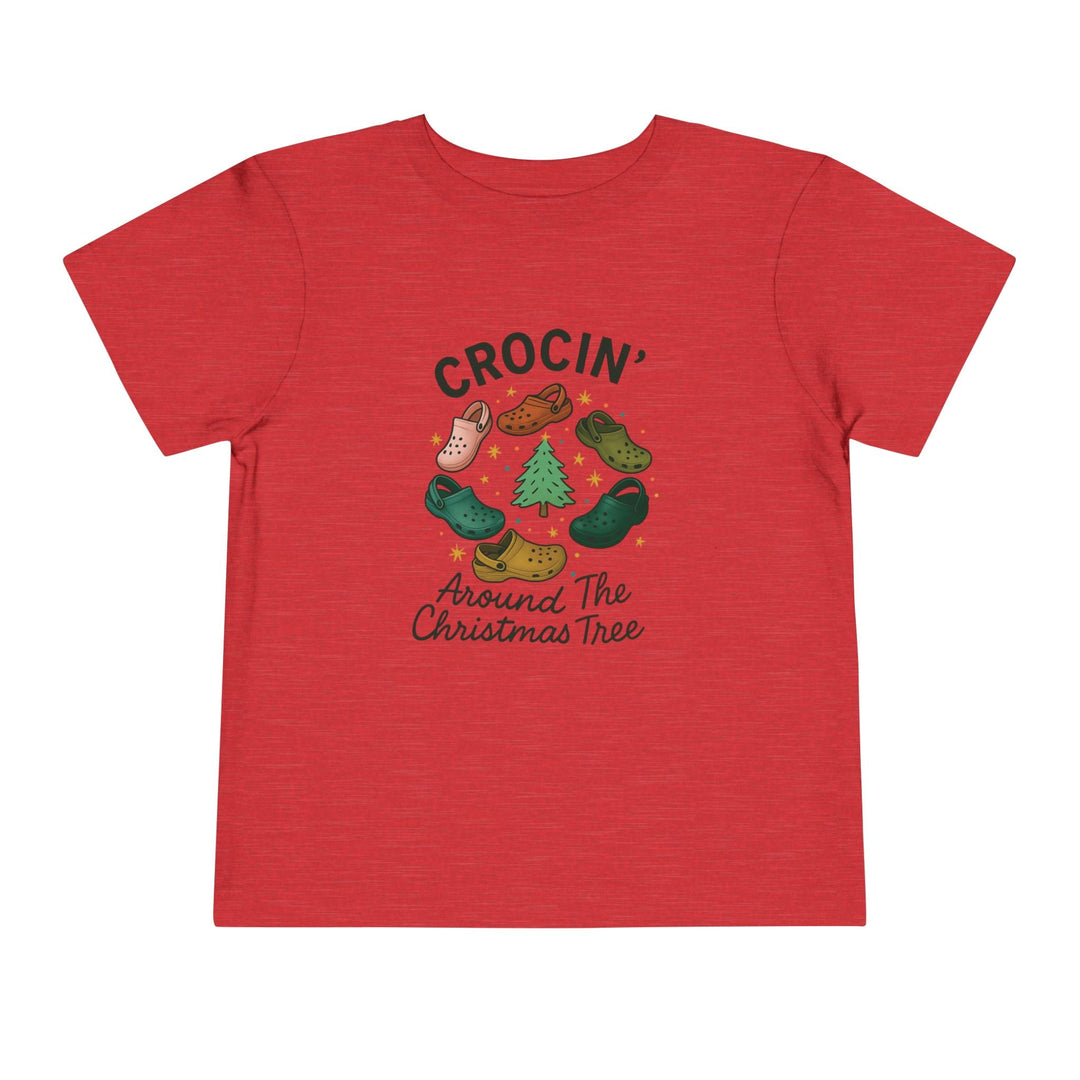 Crocin' Around the Christmas Tree Toddler Short Sleeve Tee - Jolly Co Creations