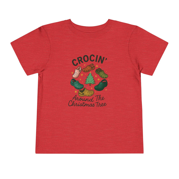Crocin' Around the Christmas Tree Toddler Short Sleeve Tee - Jolly Co Creations