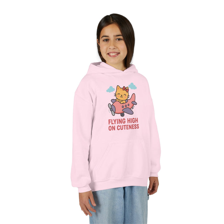 Cute Cat Airplane Kids Hoodie - Jolly Co Creations