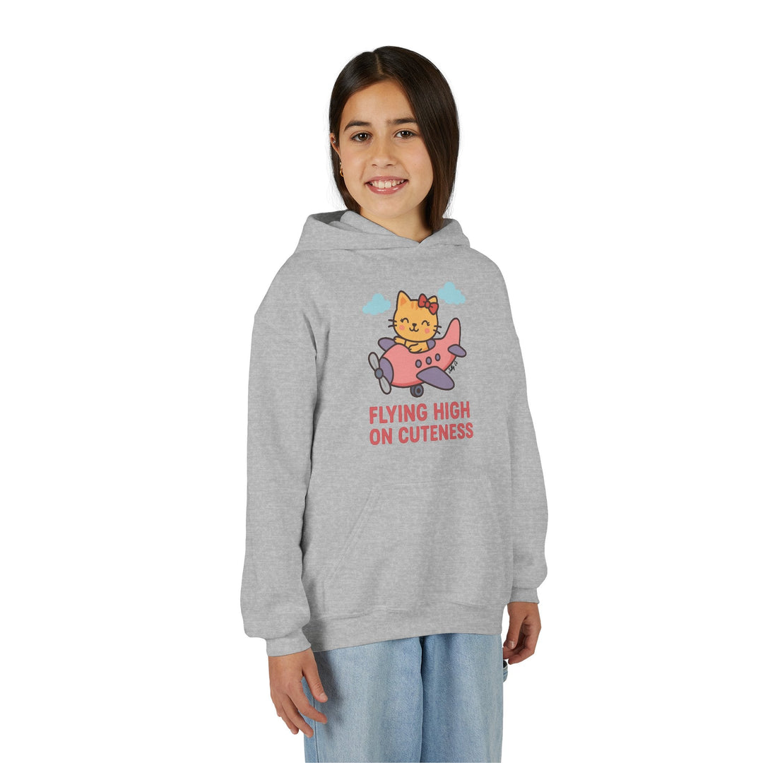 Cute Cat Airplane Kids Hoodie - Jolly Co Creations