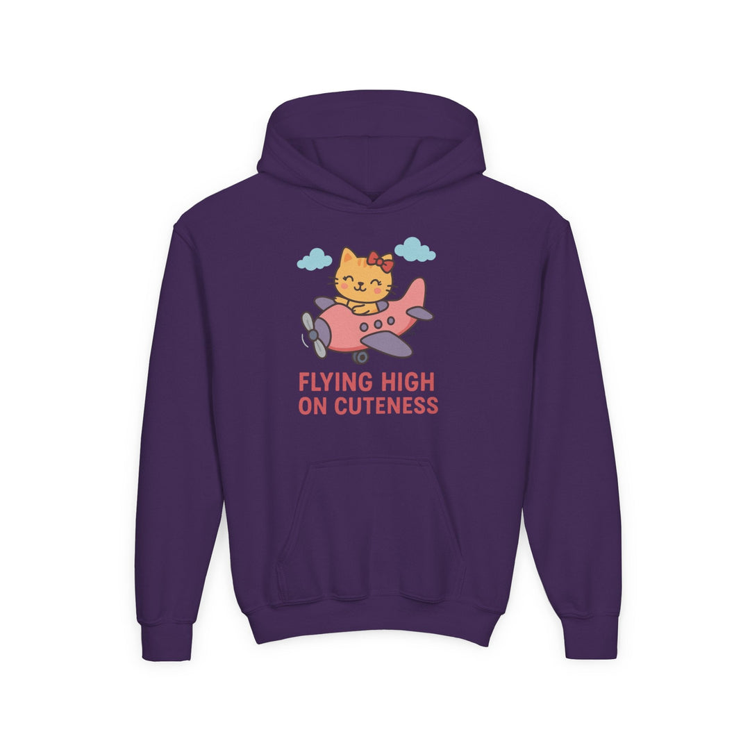 Cute Cat Airplane Kids Hoodie - Jolly Co Creations