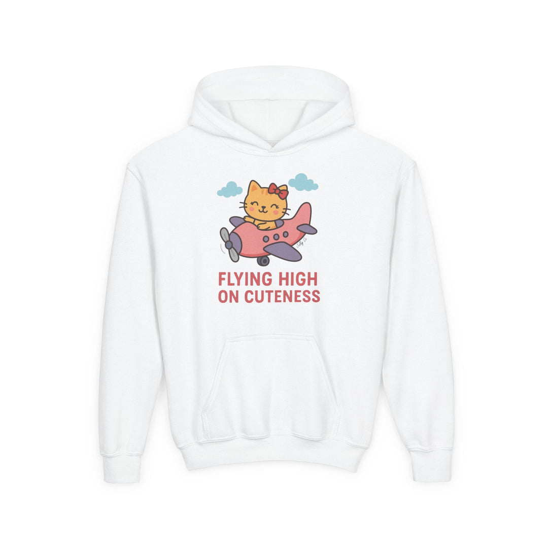 Cute Cat Airplane Kids Hoodie - Jolly Co Creations