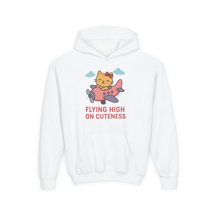 Cute Cat Airplane Kids Hoodie - Jolly Co Creations