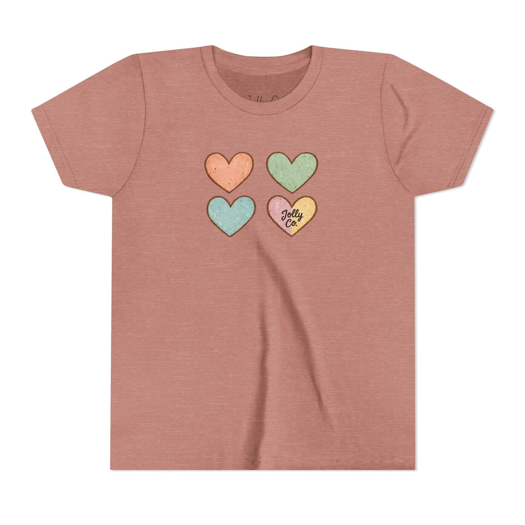 Four Hearts Kids Short Sleeve Tee - Jolly Co Creations