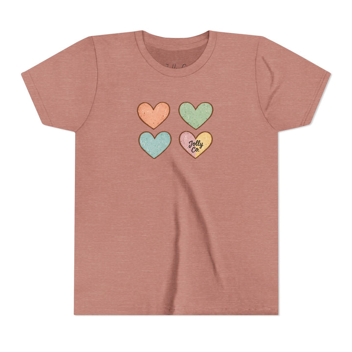 Four Hearts Kids Short Sleeve Tee - Jolly Co Creations