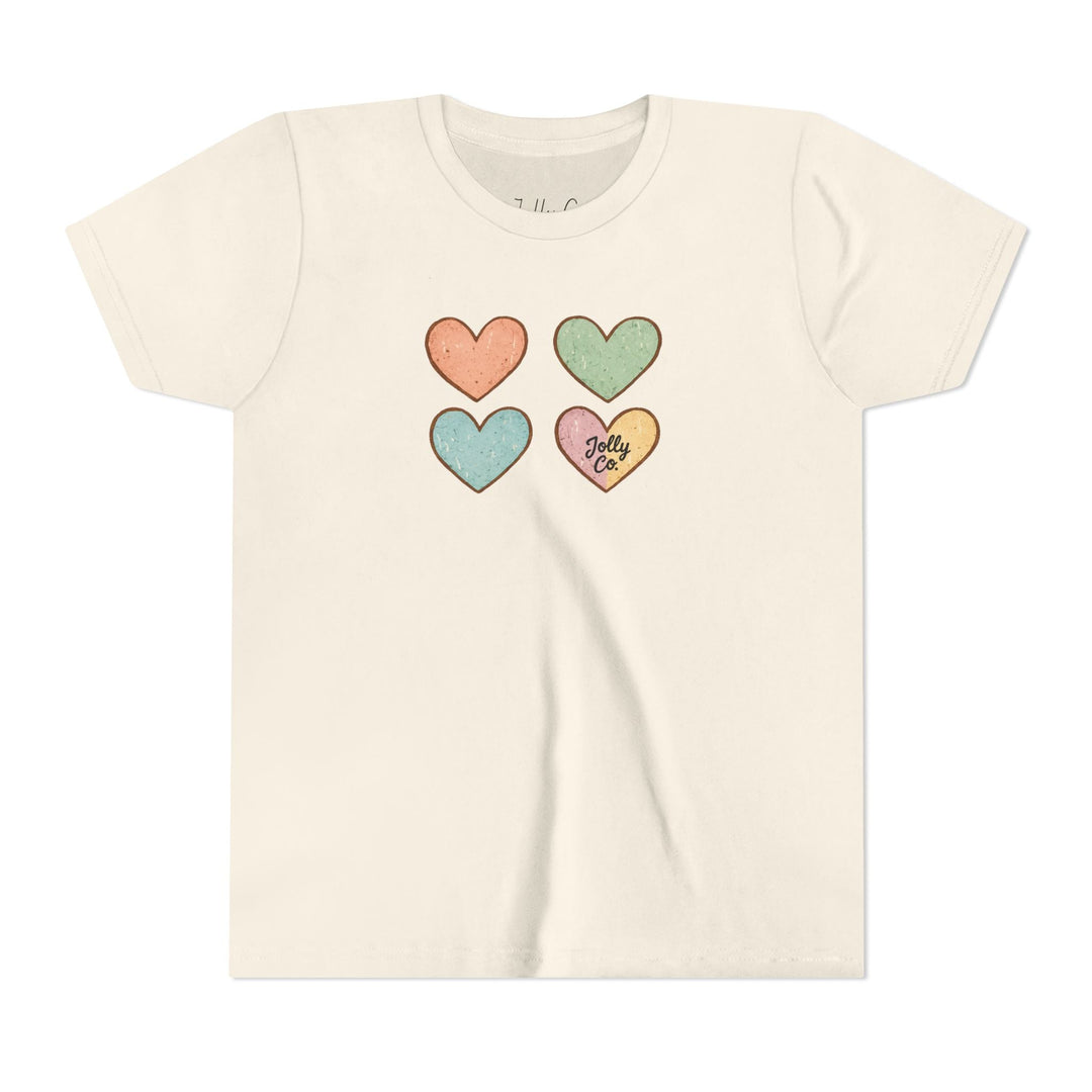 Four Hearts Kids Short Sleeve Tee - Jolly Co Creations