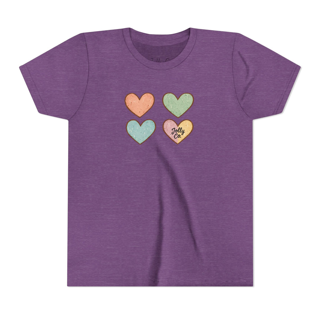 Four Hearts Kids Short Sleeve Tee - Jolly Co Creations