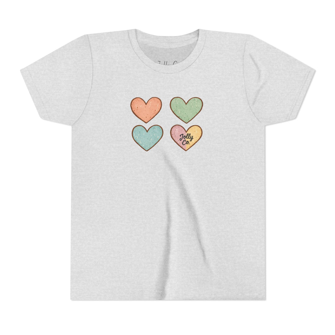 Four Hearts Kids Short Sleeve Tee - Jolly Co Creations