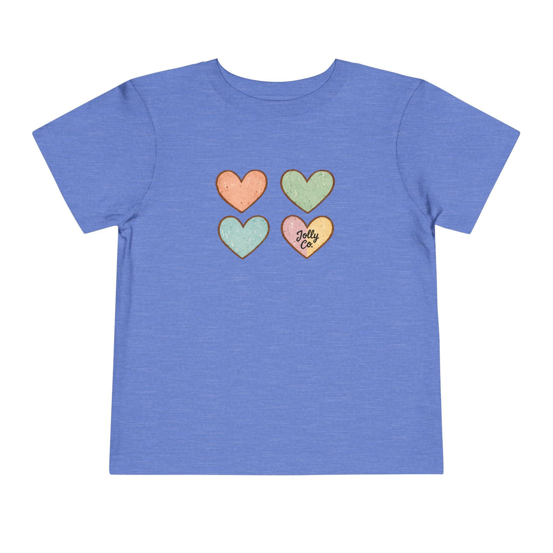Four Hearts Toddler Short Sleeve Tee - Jolly Co Creations