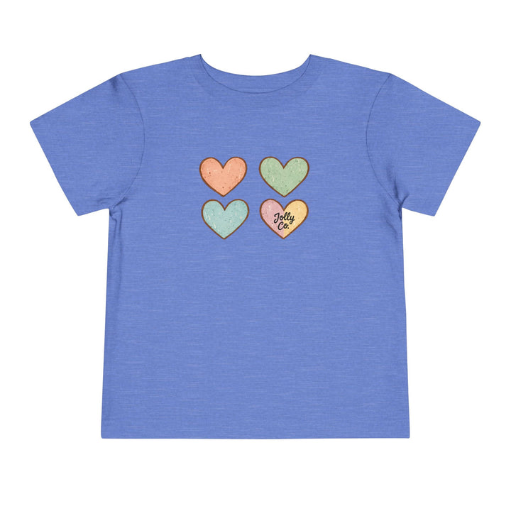 Four Hearts Toddler Short Sleeve Tee - Jolly Co Creations