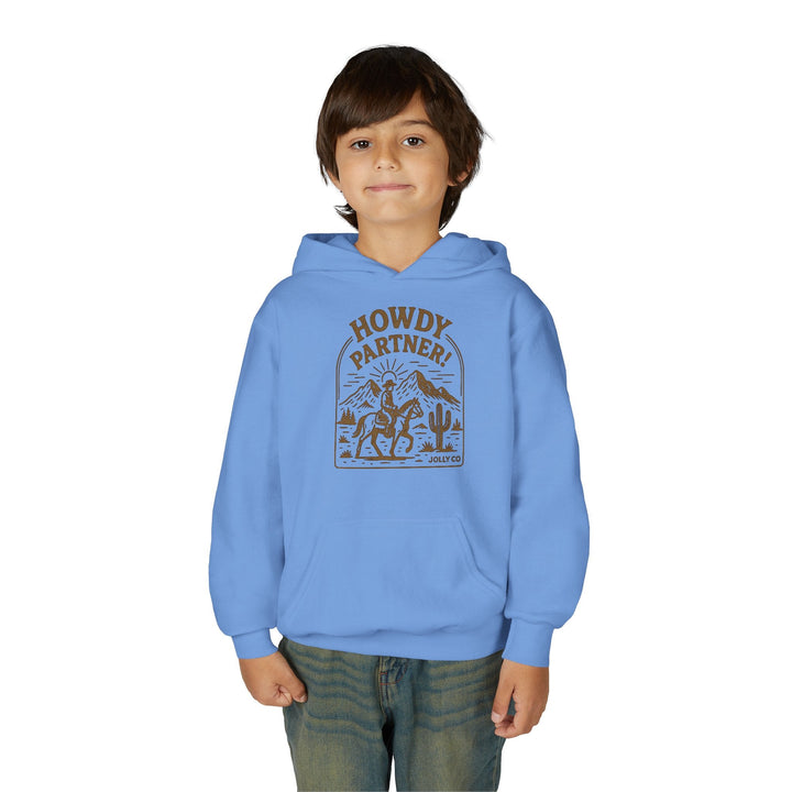 Howdy Partner! Western Style Kids Hoodie - Jolly Co Creations
