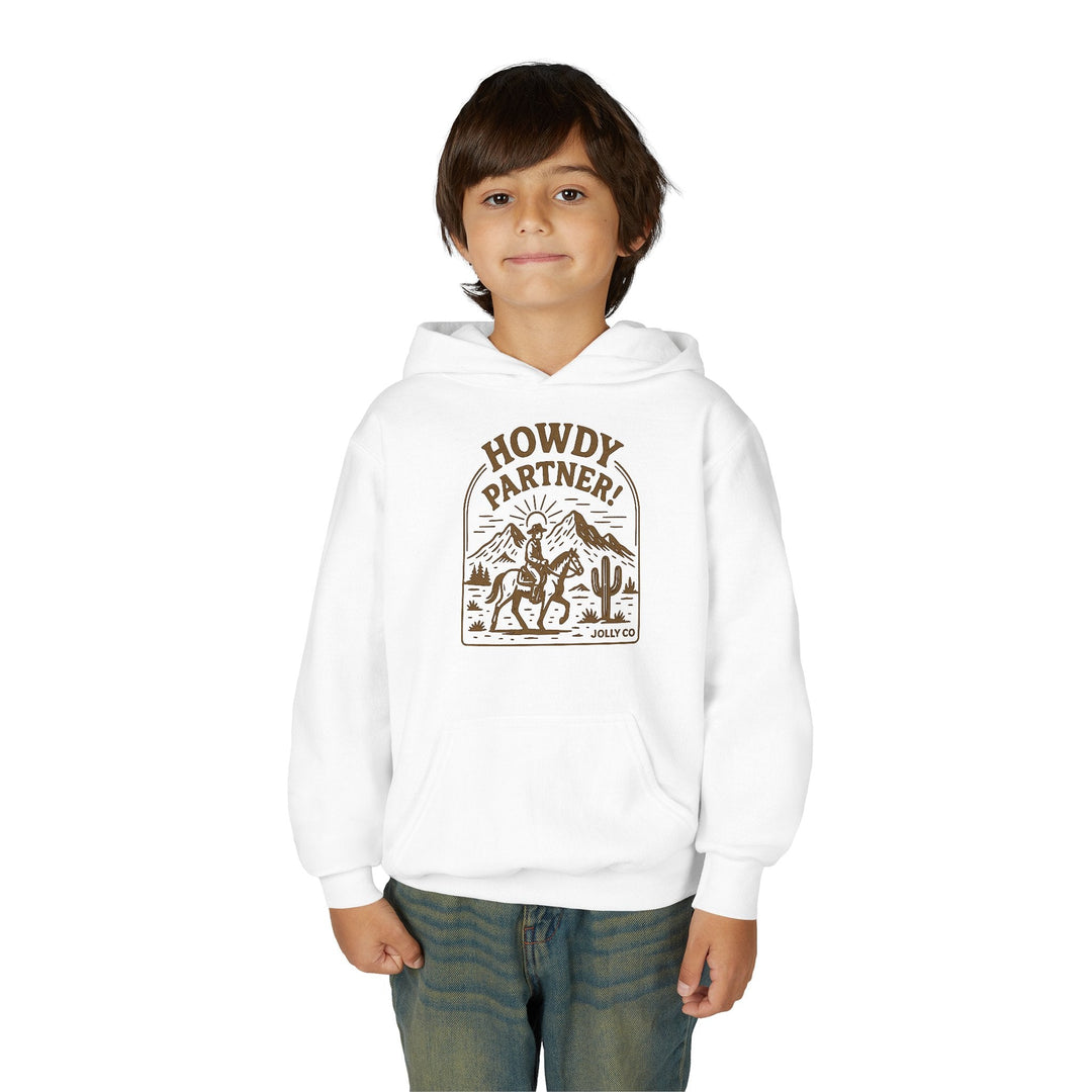Howdy Partner! Western Style Kids Hoodie - Jolly Co Creations