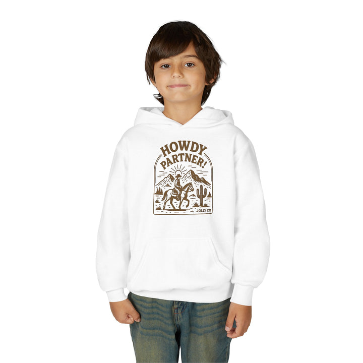 Howdy Partner! Western Style Kids Hoodie - Jolly Co Creations
