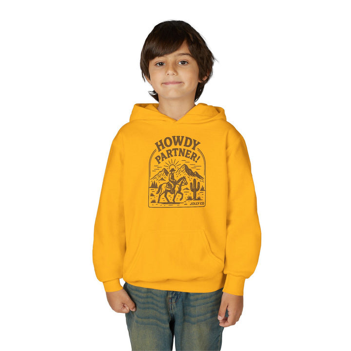 Howdy Partner! Western Style Kids Hoodie - Jolly Co Creations