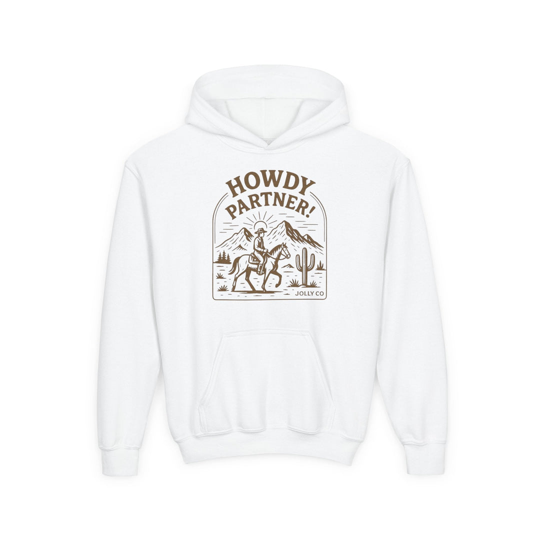 Howdy Partner! Western Style Kids Hoodie - Jolly Co Creations