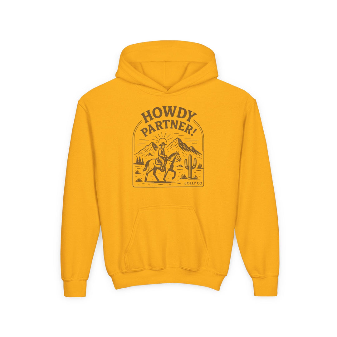 Howdy Partner! Western Style Kids Hoodie - Jolly Co Creations