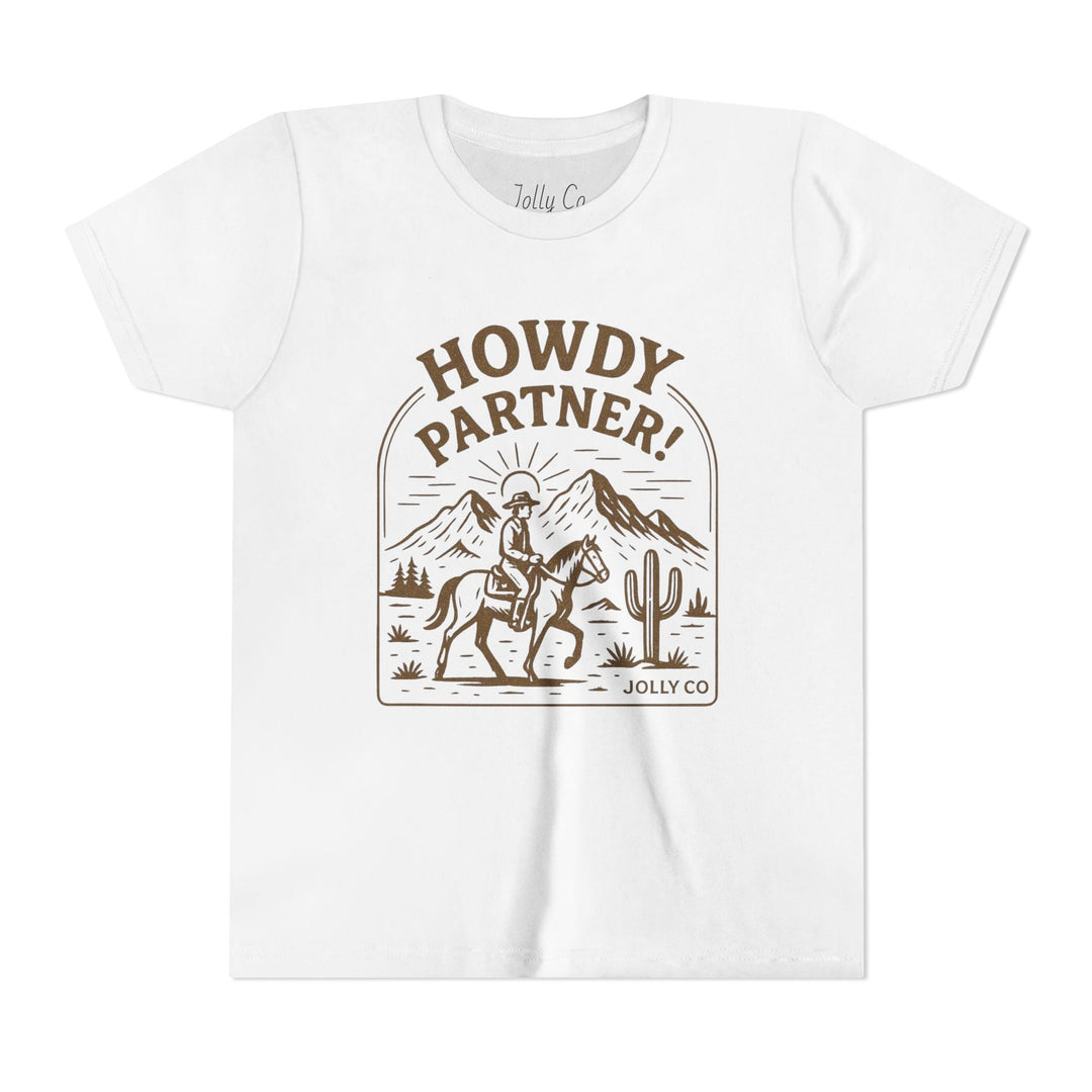 Howdy Partner! Western Style Kids Tee - Jolly Co Creations