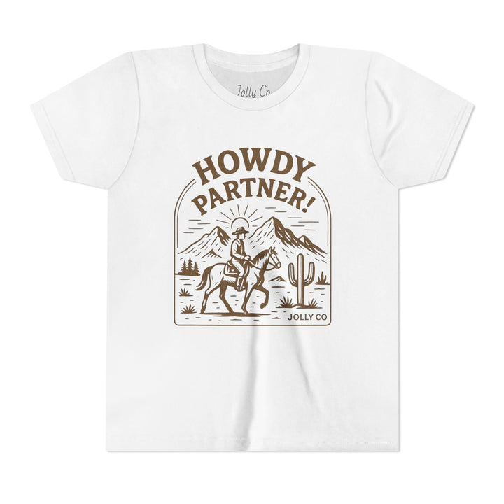 Howdy Partner! Western Style Kids Tee - Jolly Co Creations