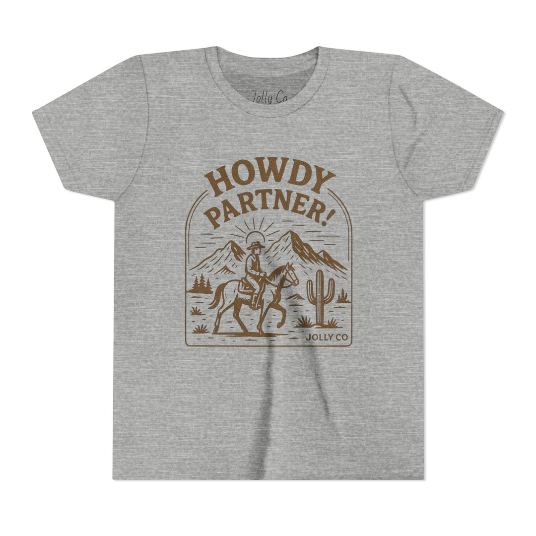 Howdy Partner! Western Style Kids Tee - Jolly Co Creations