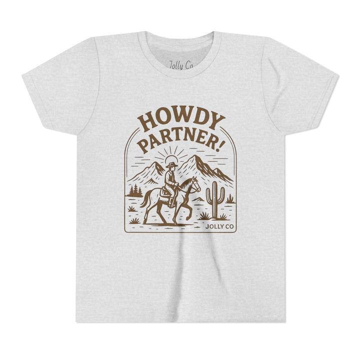 Howdy Partner! Western Style Kids Tee - Jolly Co Creations