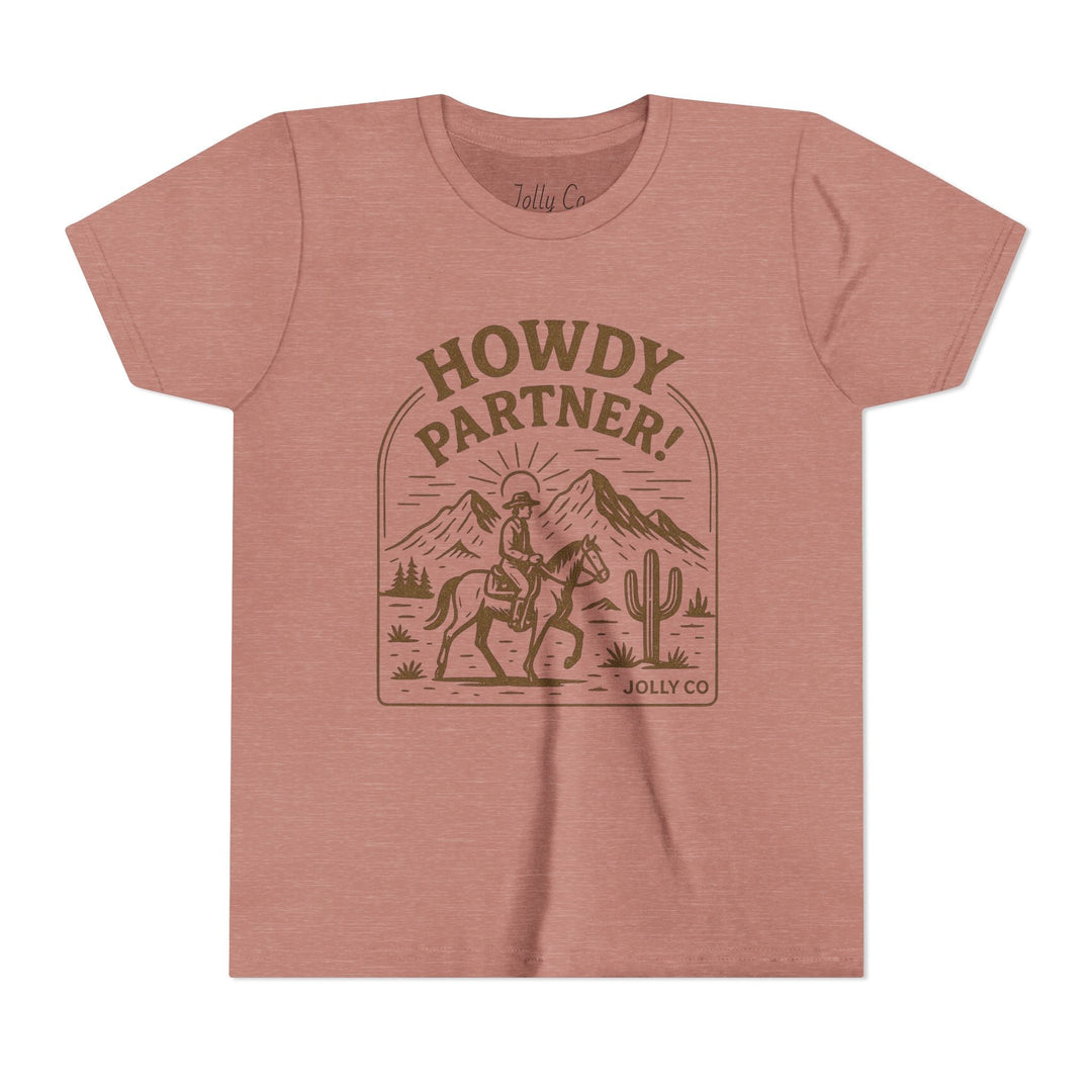 Howdy Partner! Western Style Kids Tee - Jolly Co Creations