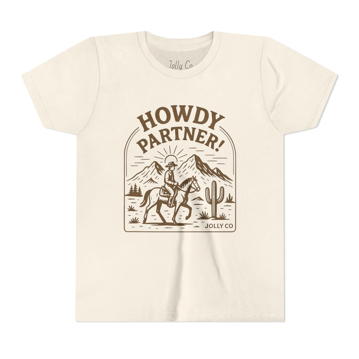 Howdy Partner! Western Style Kids Tee - Jolly Co Creations
