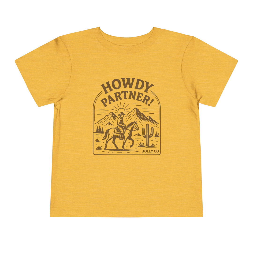 Howdy Partner! Western Style Toddler Short Sleeve Tee - Jolly Co Creations97131487