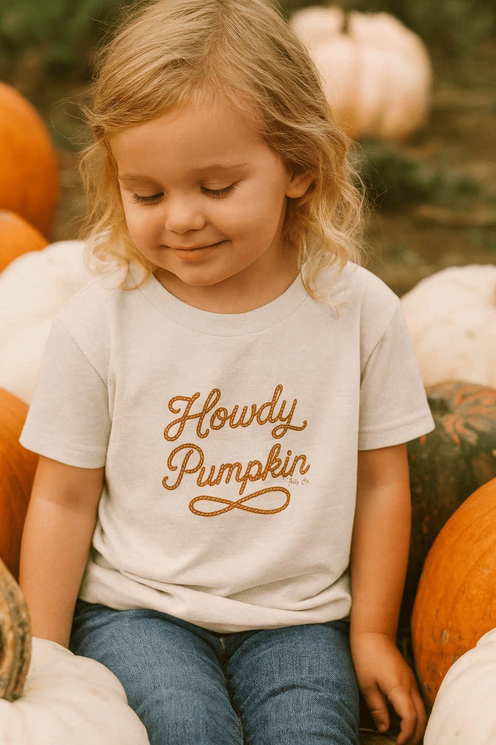 Howdy Pumpkin Toddler Short Sleeve Tee - Jolly Co Creations