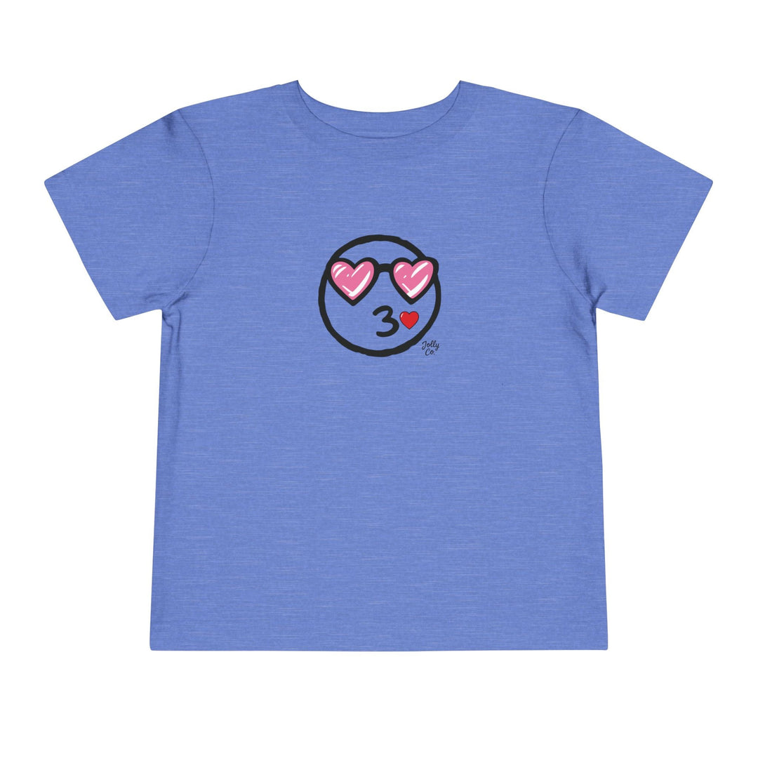 Love Emoji Toddler Short Sleeve Tee - Jolly Co Creations