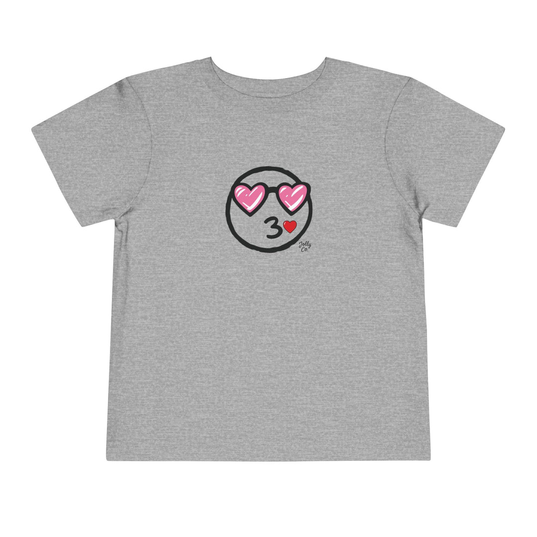 Love Emoji Toddler Short Sleeve Tee - Jolly Co Creations