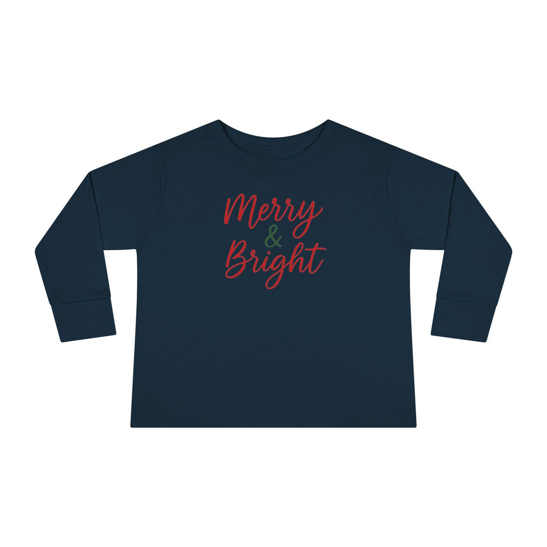 Merry & Bright Toddler Long Sleeve Tee - Jolly Co Creations
