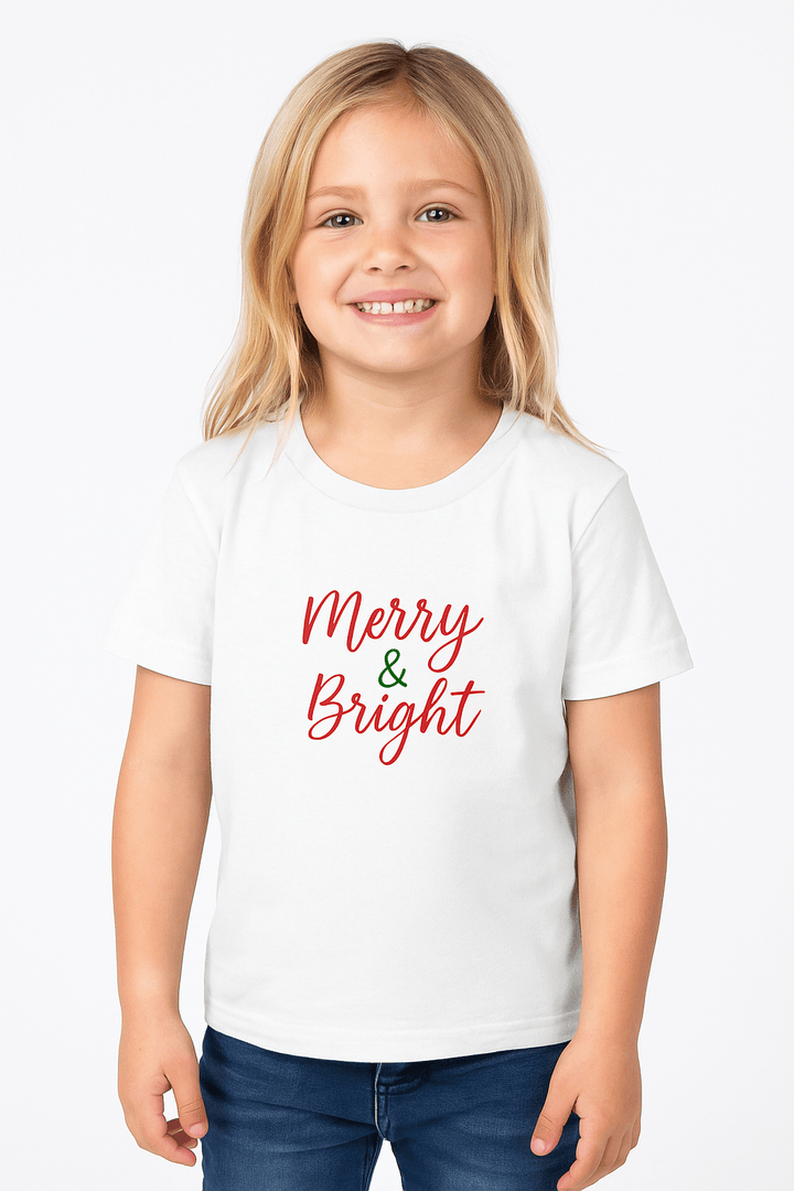 Merry & Bright Toddler Short Sleeve Tee - Jolly Co Creations