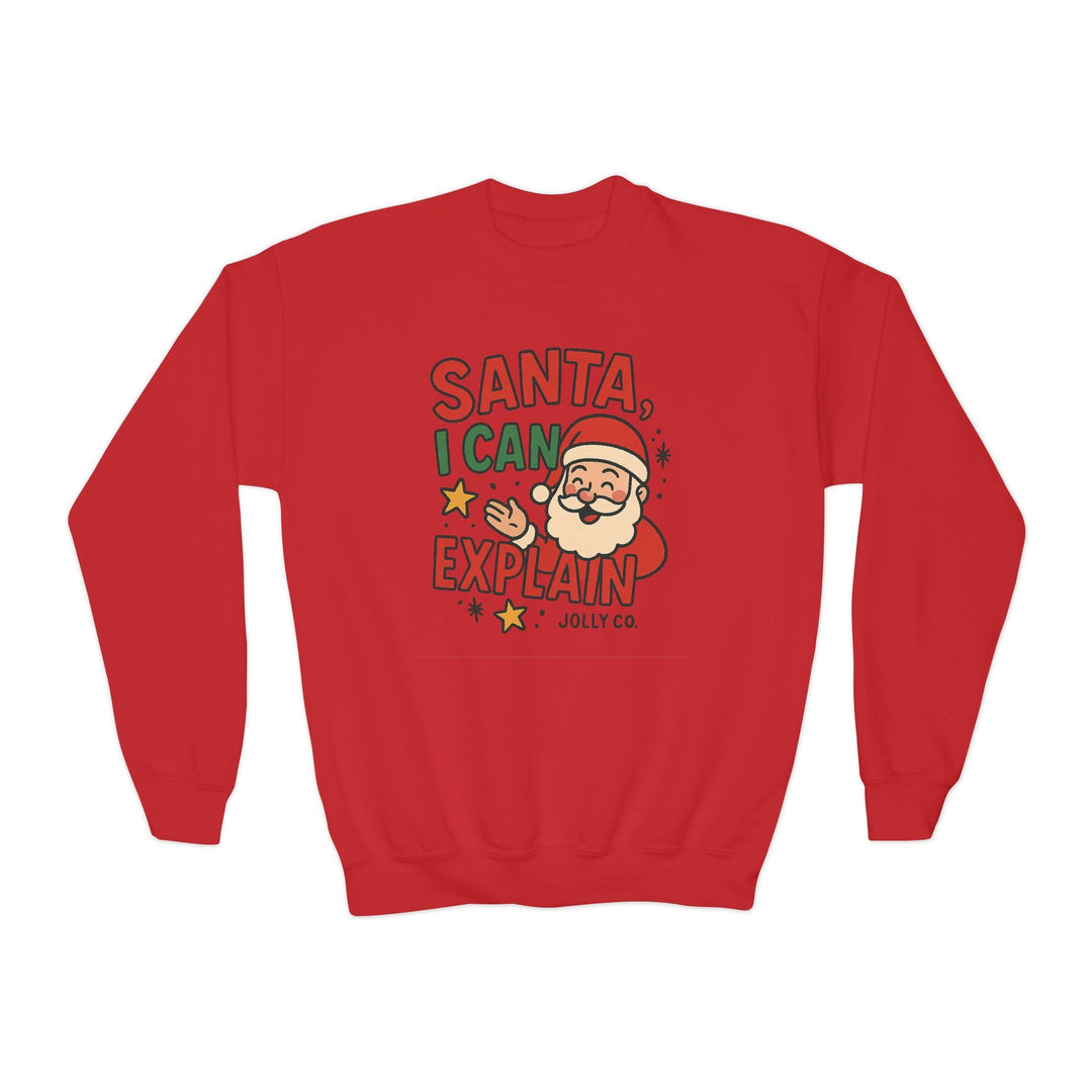 Santa, I Can Explain Kids Crewneck Sweatshirt - Jolly Co Creations