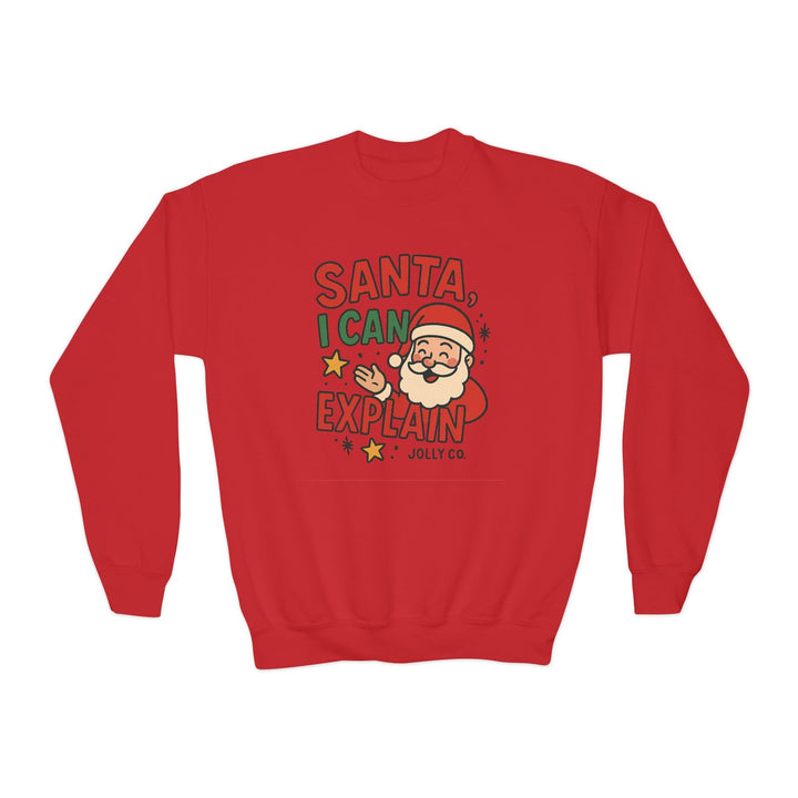 Santa, I Can Explain Kids Crewneck Sweatshirt - Jolly Co Creations