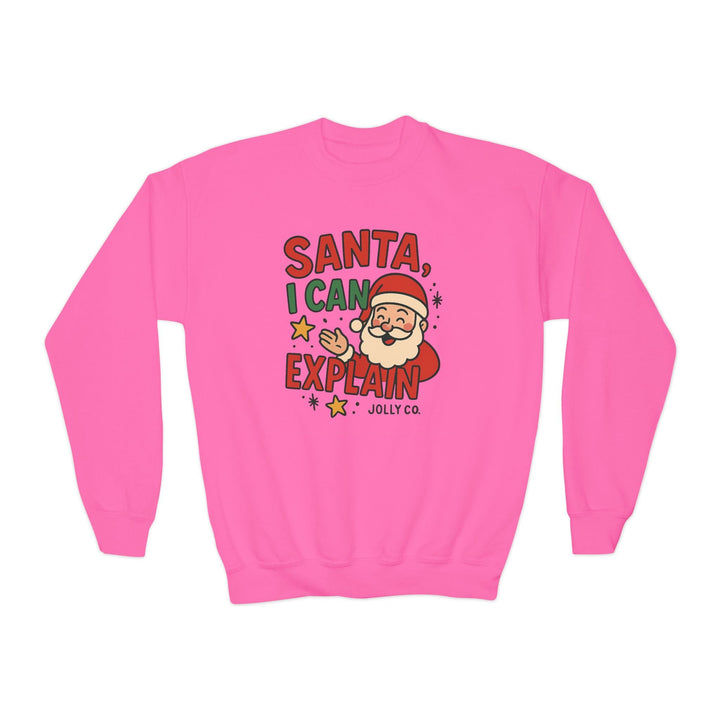 Santa, I Can Explain Kids Crewneck Sweatshirt - Jolly Co Creations