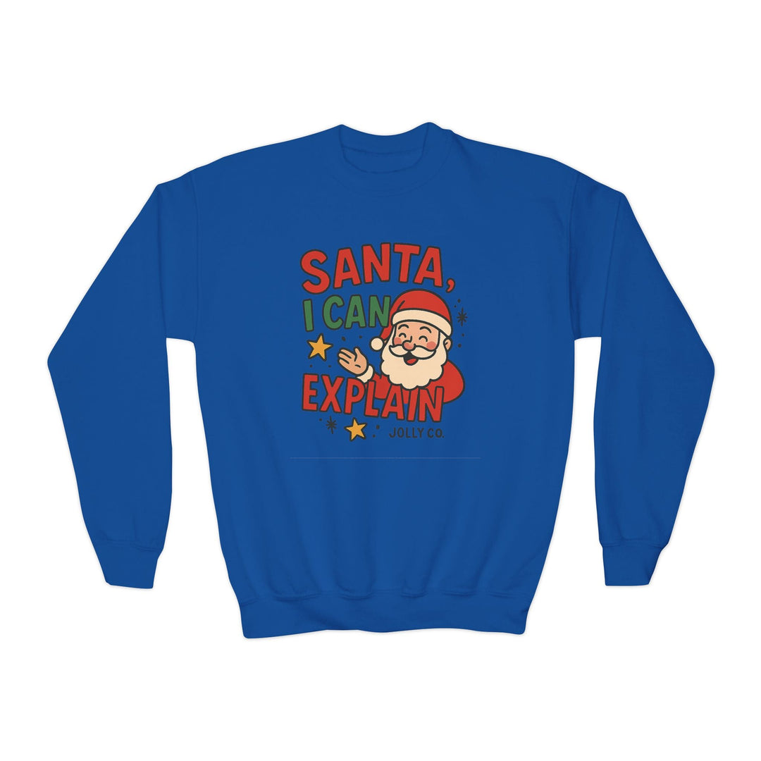 Santa, I Can Explain Kids Crewneck Sweatshirt - Jolly Co Creations