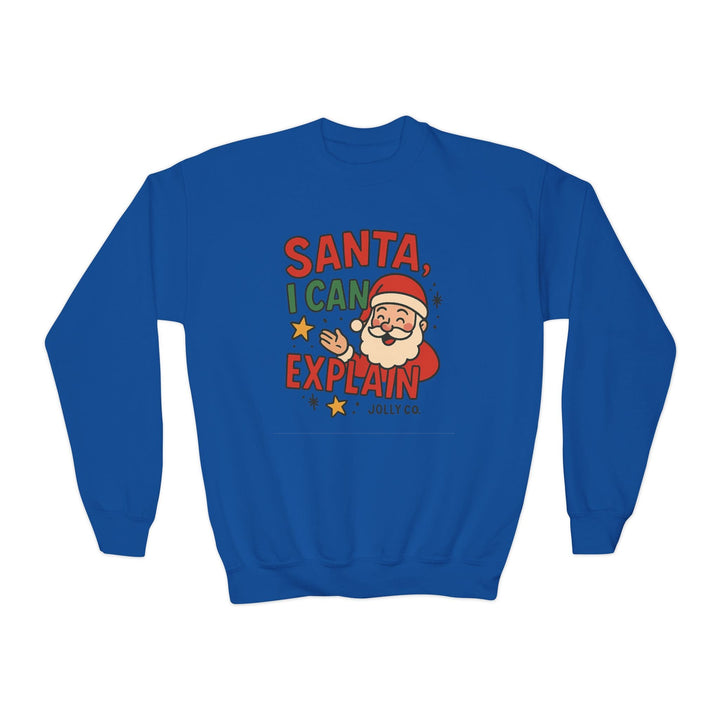 Santa, I Can Explain Kids Crewneck Sweatshirt - Jolly Co Creations