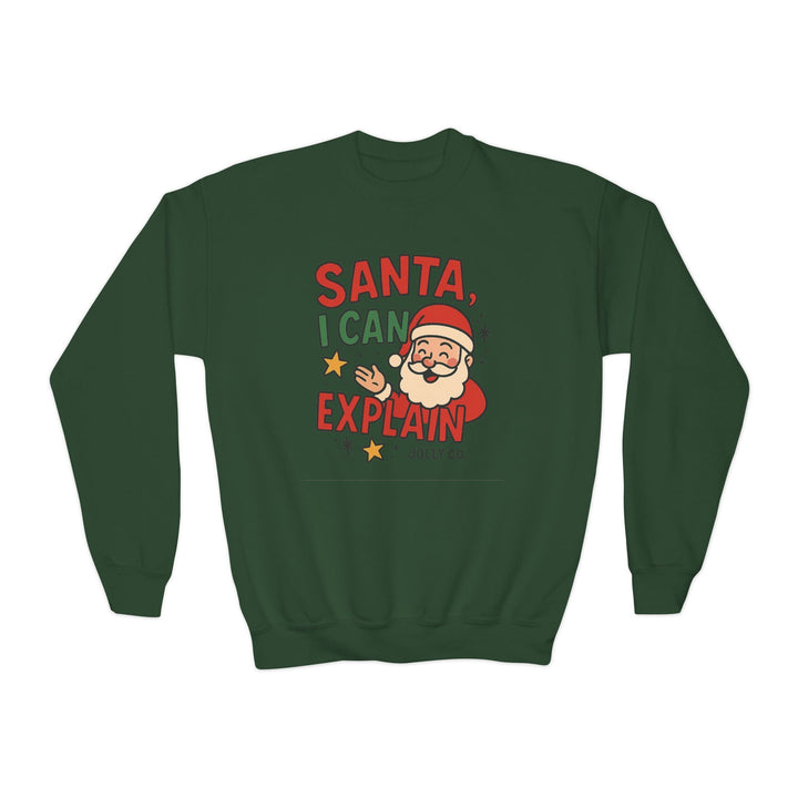 Santa, I Can Explain Kids Crewneck Sweatshirt - Jolly Co Creations