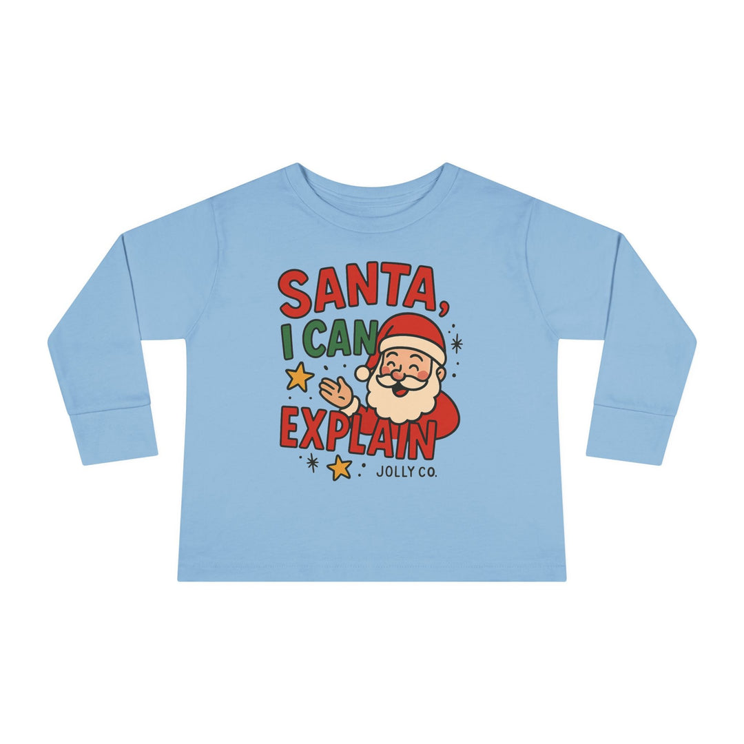 Santa, I Can Explain Toddler Long Sleeve Tee - Jolly Co Creations