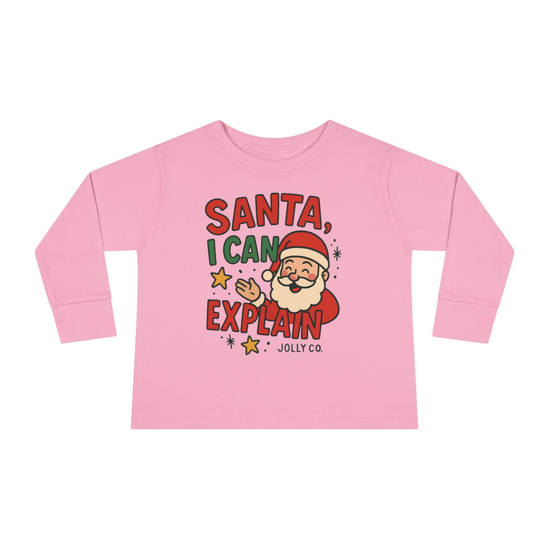 Santa, I Can Explain Toddler Long Sleeve Tee - Jolly Co Creations