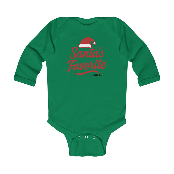 Santa's Favorite Baby Long Sleeve Onesie - Jolly Co Creations