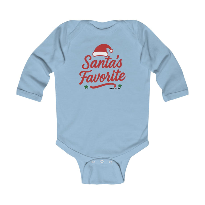 Santa's Favorite Baby Long Sleeve Onesie - Jolly Co Creations