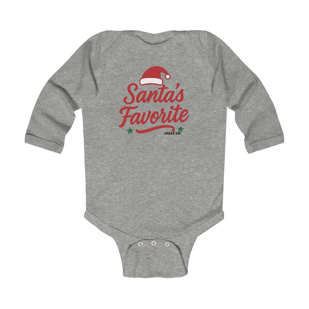 Santa's Favorite Baby Long Sleeve Onesie - Jolly Co Creations