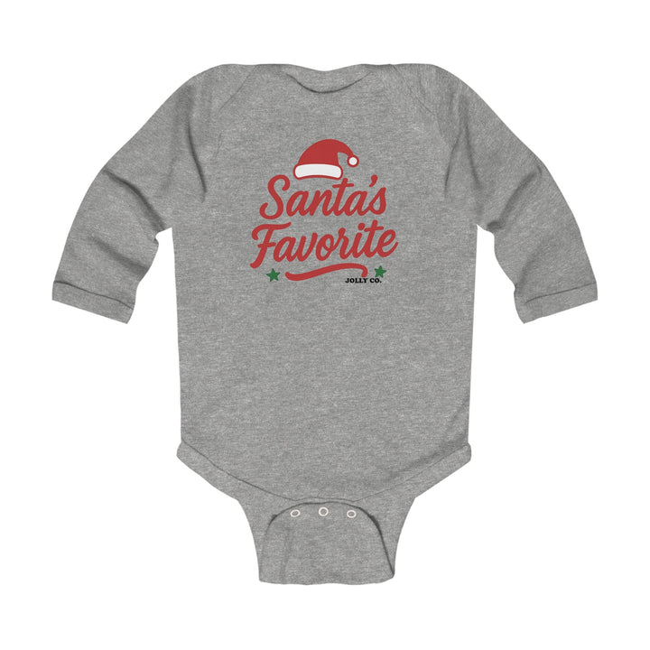 Santa's Favorite Baby Long Sleeve Onesie - Jolly Co Creations