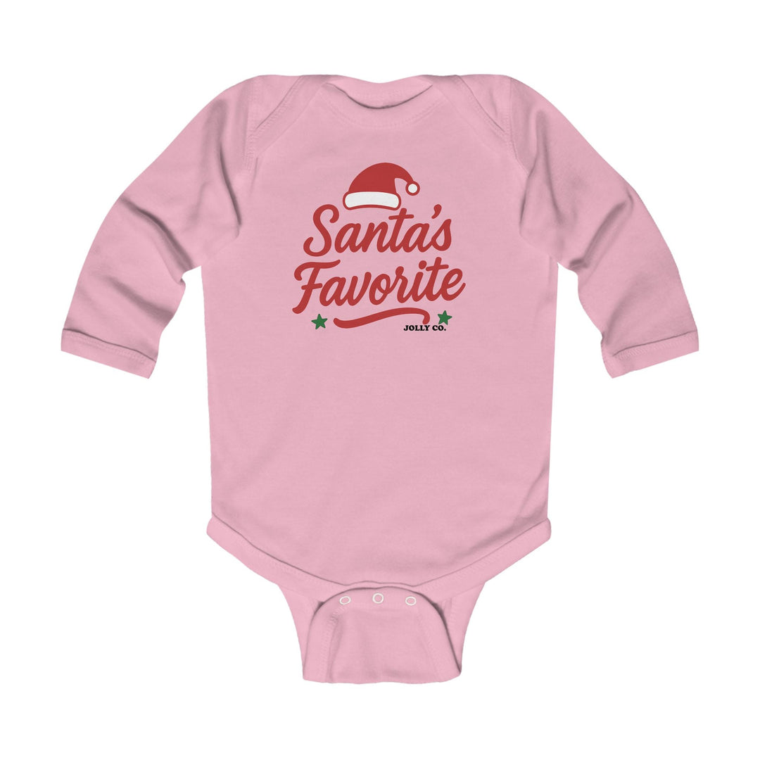 Santa's Favorite Baby Long Sleeve Onesie - Jolly Co Creations