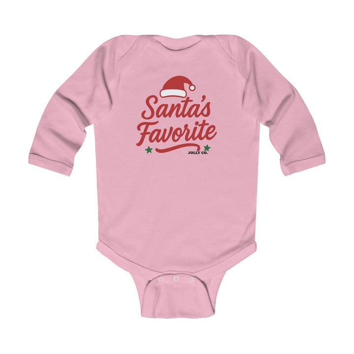 Santa's Favorite Baby Long Sleeve Onesie - Jolly Co Creations